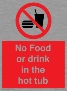 No Food or drink in the hot tub